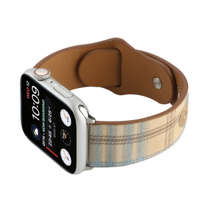 Cloth Texture Sports Leather Watch Band For Apple Watch Series 9&8&7 41mm / SE 3&SE 2&6&SE&5&4 40mm / 3&2&1 38mm(6) by bashfashion