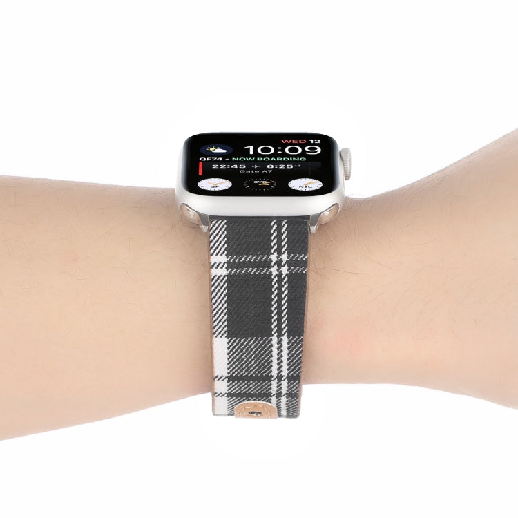 Cloth Texture Sports Leather Watch Band For Apple Watch Ultra 49mm&Watch Ultra 2 49mm / Series 9&8&7 45mm / SE 3&SE 2&6&SE&5&4 44mm / 3&2&1 42mm(1) by bashfashion