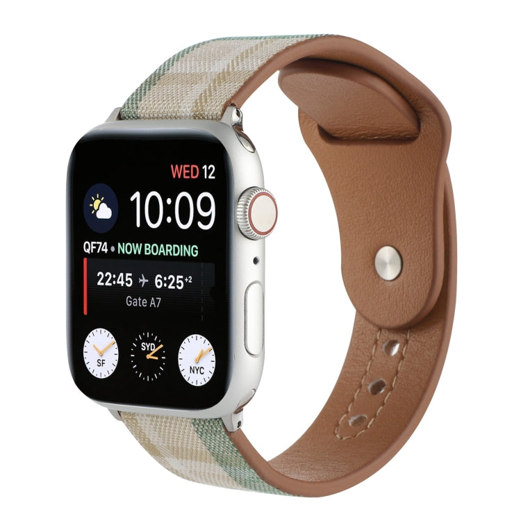 Cloth Texture Sports Leather Watch Band For Apple Watch Ultra 49mm&Watch Ultra 2 49mm / Series 9&8&7 45mm / SE 3&SE 2&6&SE&5&4 44mm / 3&2&1 42mm(4) by bashfashion