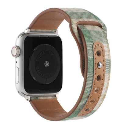 Cloth Texture Sports Leather Watch Band For Apple Watch Ultra 49mm&Watch Ultra 2 49mm / Series 9&8&7 45mm / SE 3&SE 2&6&SE&5&4 44mm / 3&2&1 42mm(4) by bashfashion