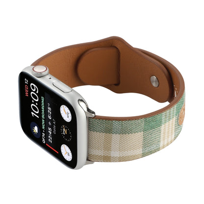 Cloth Texture Sports Leather Watch Band For Apple Watch Ultra 49mm&Watch Ultra 2 49mm / Series 9&8&7 45mm / SE 3&SE 2&6&SE&5&4 44mm / 3&2&1 42mm(4) by bashfashion