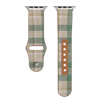 Cloth Texture Sports Leather Watch Band For Apple Watch Ultra 49mm&Watch Ultra 2 49mm / Series 9&8&7 45mm / SE 3&SE 2&6&SE&5&4 44mm / 3&2&1 42mm(4) by bashfashion