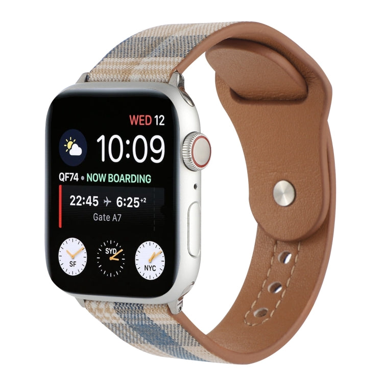 Cloth Texture Sports Leather Watch Band For Apple Watch Ultra 49mm&Watch Ultra 2 49mm / Series 9&8&7 45mm / SE 3&SE 2&6&SE&5&4 44mm / 3&2&1 42mm(5) by bashfashion