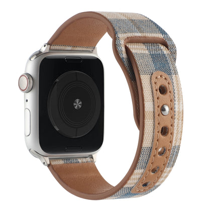 Cloth Texture Sports Leather Watch Band For Apple Watch Ultra 49mm&Watch Ultra 2 49mm / Series 9&8&7 45mm / SE 3&SE 2&6&SE&5&4 44mm / 3&2&1 42mm(5) by bashfashion