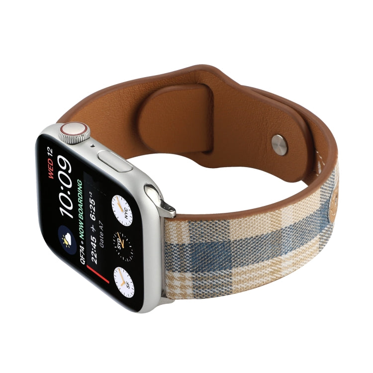 Cloth Texture Sports Leather Watch Band For Apple Watch Ultra 49mm&Watch Ultra 2 49mm / Series 9&8&7 45mm / SE 3&SE 2&6&SE&5&4 44mm / 3&2&1 42mm(5) by bashfashion