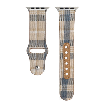 Cloth Texture Sports Leather Watch Band For Apple Watch Ultra 49mm&Watch Ultra 2 49mm / Series 9&8&7 45mm / SE 3&SE 2&6&SE&5&4 44mm / 3&2&1 42mm(5) by bashfashion