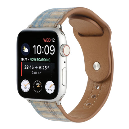 Cloth Texture Sports Leather Watch Band For Apple Watch Ultra 49mm&Watch Ultra 2 49mm / Series 9&8&7 45mm / SE 3&SE 2&6&SE&5&4 44mm / 3&2&1 42mm(6) by bashfashion
