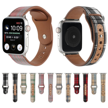 Cloth Texture Sports Leather Watch Band For Apple Watch Ultra 49mm&Watch Ultra 2 49mm / Series 9&8&7 45mm / SE 3&SE 2&6&SE&5&4 44mm / 3&2&1 42mm(4) by bashfashion