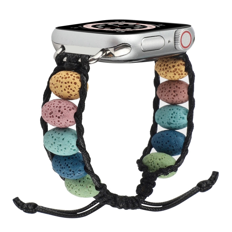 Volcanic Stone Watch Band For Apple Watch Series 9&8&7 41mm / SE 3&SE 2&6&SE&5&4 40mm / 3&2&1 38mm(Multicolour) by bashfashion