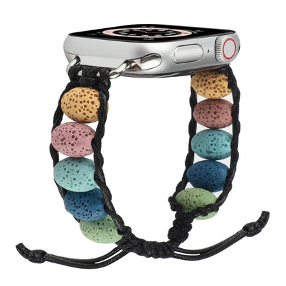 Volcanic Stone Watch Band For Apple Watch Series 9&8&7 41mm / SE 3&SE 2&6&SE&5&4 40mm / 3&2&1 38mm(Multicolour) by bashfashion