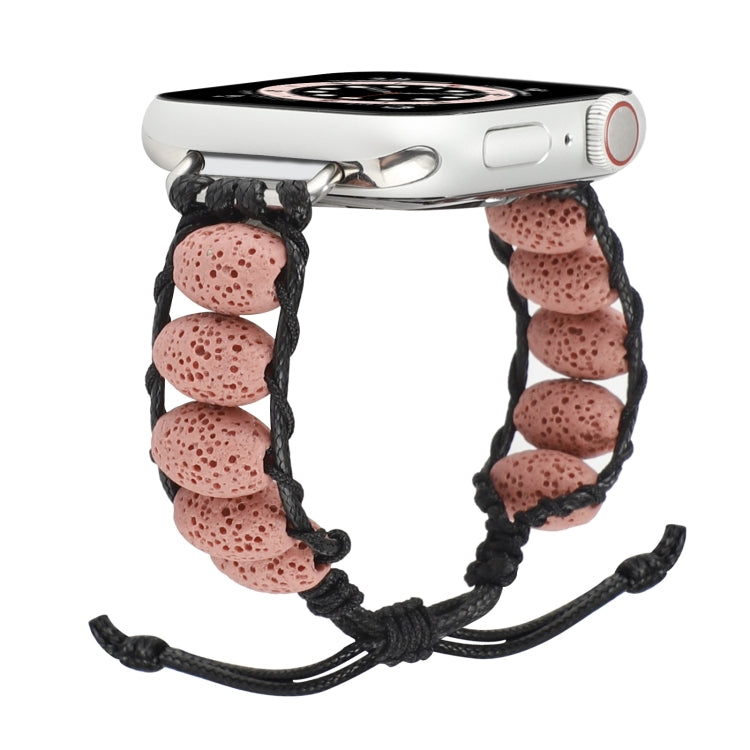 Volcanic Stone Watch Band For Apple Watch Ultra 49mm&Watch Ultra 2 49mm / Series 9&8&7 45mm / SE 3&SE 2&6&SE&5&4 44mm / 3&2&1 42mm(Pink) by bashfashion