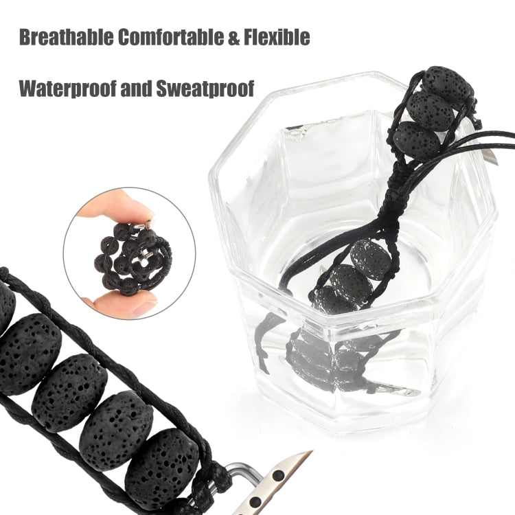 Volcanic Stone Watch Band For Apple Watch Ultra 49mm&Watch Ultra 2 49mm / Series 9&8&7 45mm / SE 3&SE 2&6&SE&5&4 44mm / 3&2&1 42mm(Black) by bashfashion