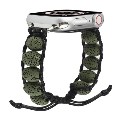 Volcanic Stone Watch Band For Apple Watch Ultra 49mm&Watch Ultra 2 49mm / Series 9&8&7 45mm / SE 3&SE 2&6&SE&5&4 44mm / 3&2&1 42mm(ArmyGreen) by bashfashion