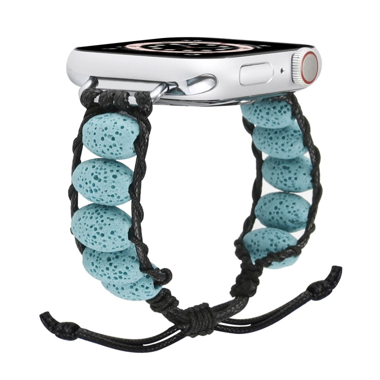Volcanic Stone Watch Band For Apple Watch Ultra 49mm&Watch Ultra 2 49mm / Series 9&8&7 45mm / SE 3&SE 2&6&SE&5&4 44mm / 3&2&1 42mm(Blue) by bashfashion