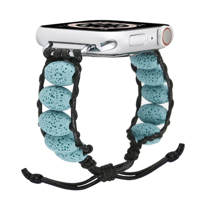 Volcanic Stone Watch Band For Apple Watch Ultra 49mm&Watch Ultra 2 49mm / Series 9&8&7 45mm / SE 3&SE 2&6&SE&5&4 44mm / 3&2&1 42mm(Blue) by bashfashion