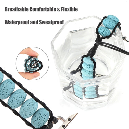 Volcanic Stone Watch Band For Apple Watch Ultra 49mm&Watch Ultra 2 49mm / Series 9&8&7 45mm / SE 3&SE 2&6&SE&5&4 44mm / 3&2&1 42mm(Blue) by bashfashion