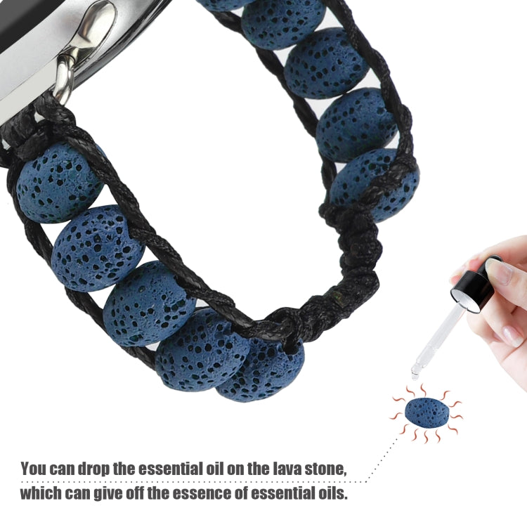 Volcanic Stone Watch Band For Apple Watch Ultra 49mm&Watch Ultra 2 49mm / Series 9&8&7 45mm / SE 3&SE 2&6&SE&5&4 44mm / 3&2&1 42mm(Dark Blue) by bashfashion