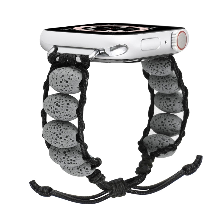 Volcanic Stone Watch Band For Apple Watch Ultra 49mm&Watch Ultra 2 49mm / Series 9&8&7 45mm / SE 3&SE 2&6&SE&5&4 44mm / 3&2&1 42mm(Grey) by bashfashion