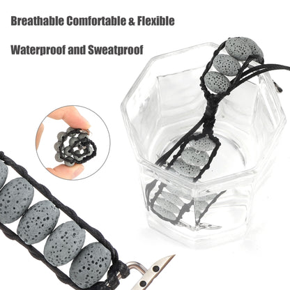 Volcanic Stone Watch Band For Apple Watch Ultra 49mm&Watch Ultra 2 49mm / Series 9&8&7 45mm / SE 3&SE 2&6&SE&5&4 44mm / 3&2&1 42mm(Grey) by bashfashion