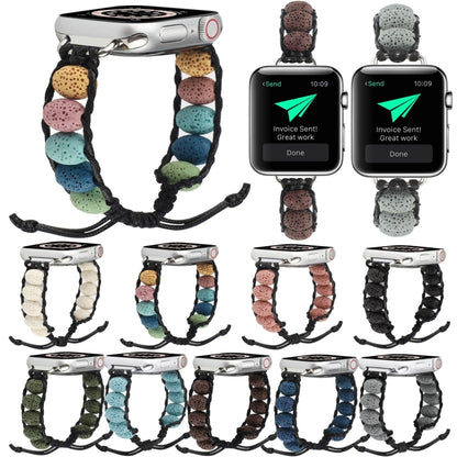 Volcanic Stone Watch Band For Apple Watch Ultra 49mm&Watch Ultra 2 49mm / Series 9&8&7 45mm / SE 3&SE 2&6&SE&5&4 44mm / 3&2&1 42mm(ArmyGreen) by bashfashion