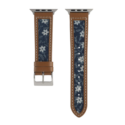 Canvas Leather Watch Band For Apple Watch Series 9&8&7 41mm / SE 3&SE 2&6&SE&5&4 40mm / 3&2&1 38mm(8) by bashfashion