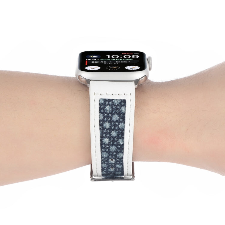 Canvas Leather Watch Band For Apple Watch Ultra 49mm&Watch Ultra 2 49mm / Series 9&8&7 45mm / SE 3&SE 2&6&SE&5&4 44mm / 3&2&1 42mm(1) by bashfashion