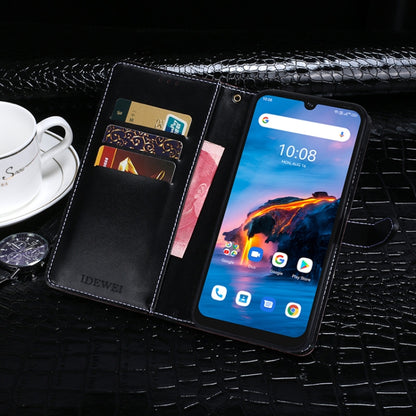 For Umidigi Bison Pro idewei Crocodile Texture Leather Phone Case(Black) by idewei