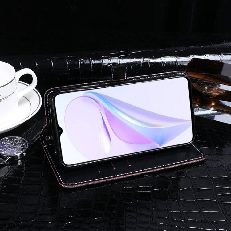 For Huawei Nzone S7 5G idewei Crocodile Texture Leather Phone Case(Dark Blue) by idewei