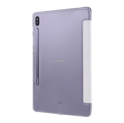 For Samsung Galaxy Tab S8 / Tab S7 Silk Texture Flip Leather Tablet Case(White) by bashfashion