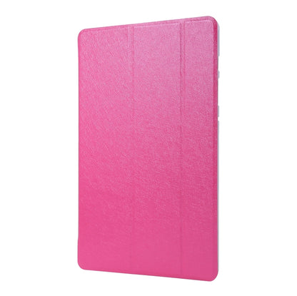For Samsung Galaxy Tab S8 / Tab S7 Silk Texture Flip Leather Tablet Case(Rose Red) by bashfashion