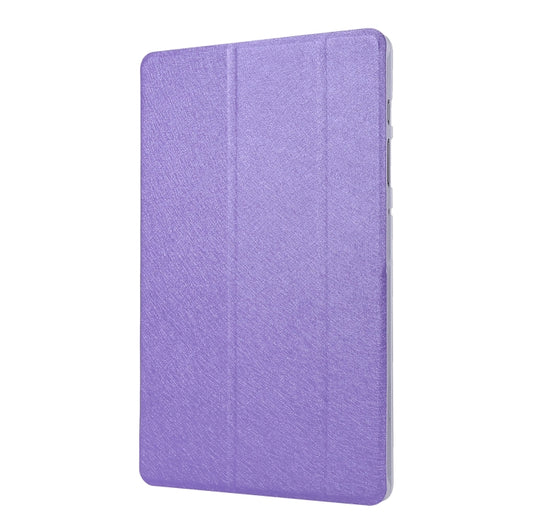 For Samsung Galaxy Tab S8 / Tab S7 Silk Texture Flip Leather Tablet Case(Light Purple) by bashfashion
