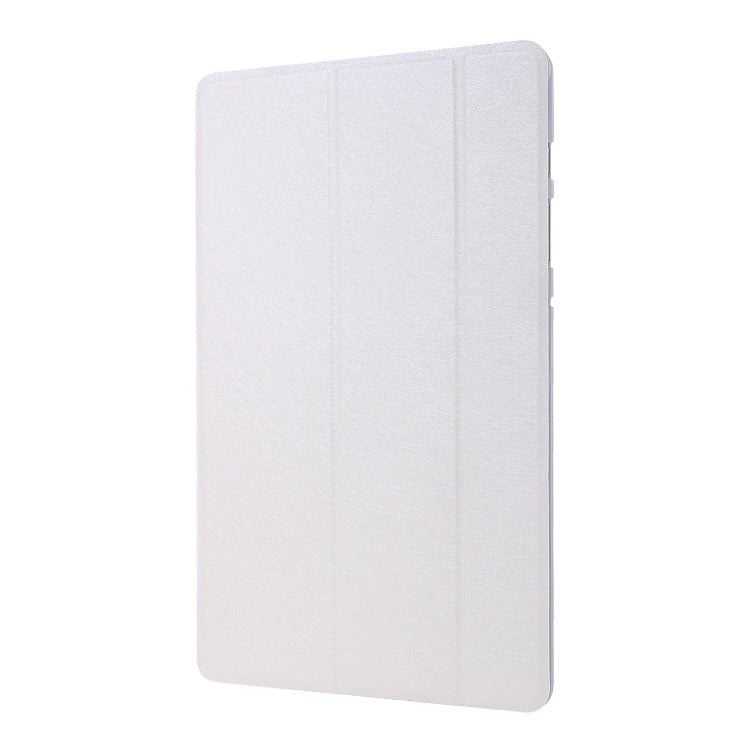 For Samsung Galaxy Tab S8+ / Tab S7+ Silk Texture Flip Leather Tablet Case(White) by bashfashion