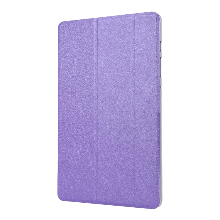 For Samsung Galaxy Tab S8+ / Tab S7+ Silk Texture Flip Leather Tablet Case(Light Purple) by bashfashion