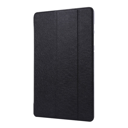 For Samsung Galaxy Tab S8+ / Tab S7+ Silk Texture Flip Leather Tablet Case(Black) by bashfashion