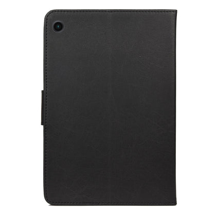 For Samsung Galaxy Tab A8 10.5 2021 X200 / X205 Butterfly Flower Embossing Pattern Leather Tablet Case(Black) by bashfashion