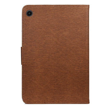 For Samsung Galaxy Tab A8 10.5 2021 X200 / X205 Butterfly Flower Embossing Pattern Leather Tablet Case(Brown) by bashfashion