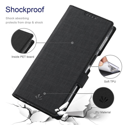 For Motorola Moto Edge X30 ViLi K Series Magnetic Buckle Leather Phone Case(Black) by ViLi