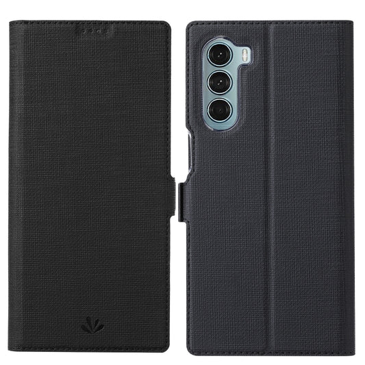 For Motorola Moto G200 5G ViLi K Series Magnetic Buckle Leather Phone Case(Black) by ViLi