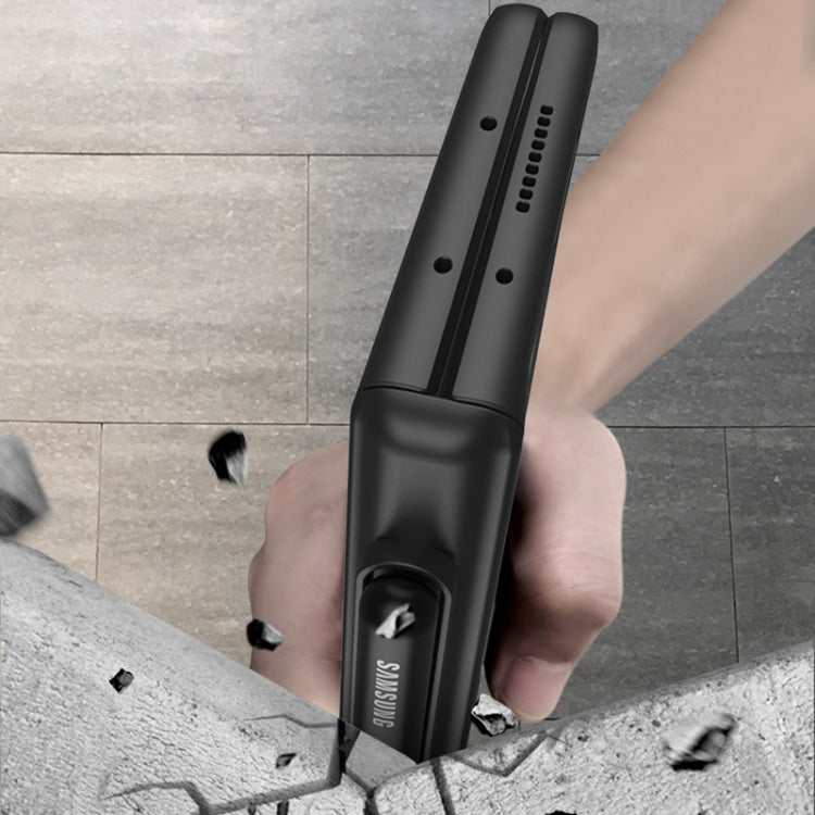 For Samsung Galaxy Z Fold3 5G GKK Integrated Magnetic Full Coverage Phone Flip Case with Pen Slot(Black) by GKK