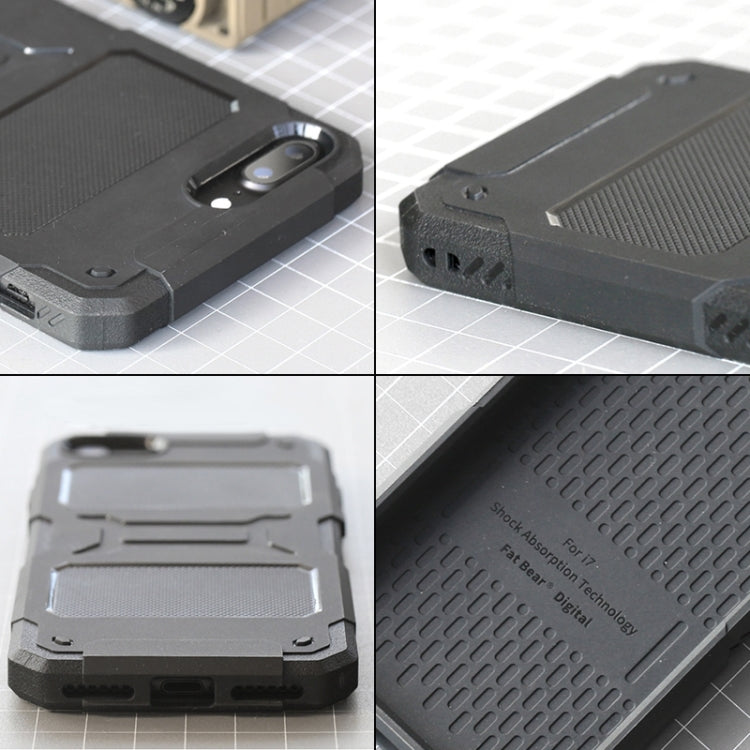 FATBEAR Armor Shockproof Cooling Case For iPhone 7 Plus / 8 Plus(Black) by FATBEAR