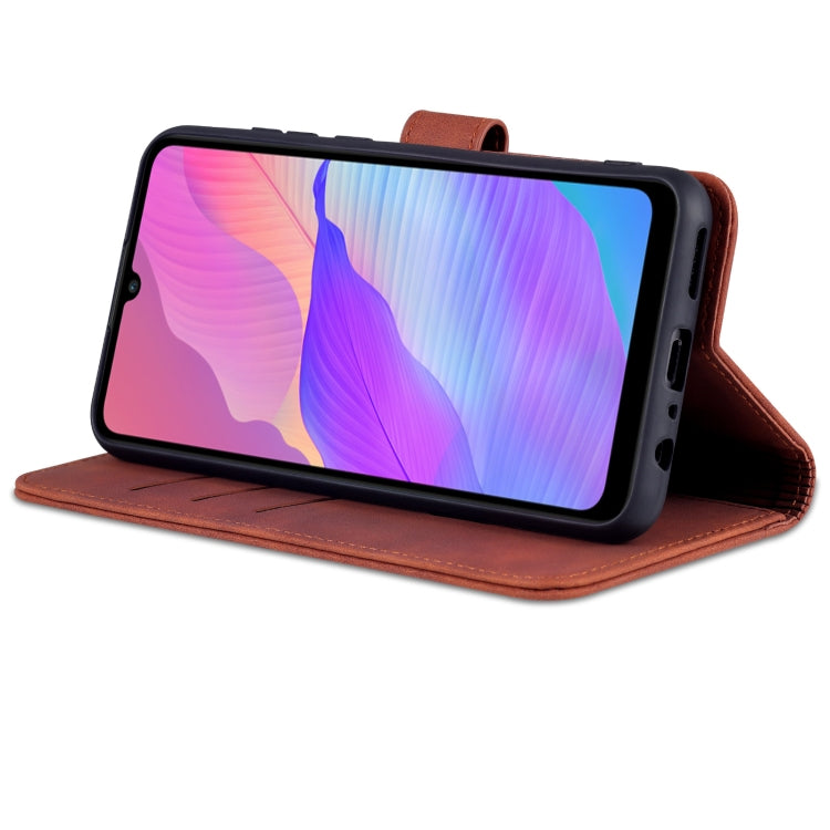 For Huawei Enjoy 20e AZNS Skin Feel Calf Texture Horizontal Flip Leather Phone Case(Brown) by AZNS