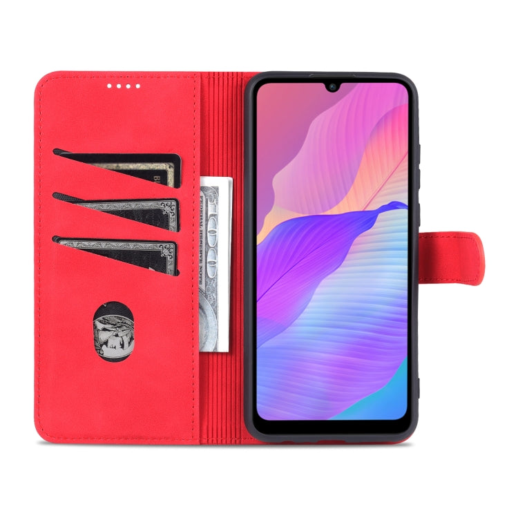 For Huawei Enjoy 20e AZNS Skin Feel Calf Texture Horizontal Flip Leather Phone Case(Red) by AZNS