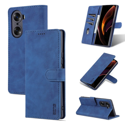 For Honor 60 AZNS Skin Feel Calf Texture Horizontal Flip Leather Phone Case(Blue) by AZNS
