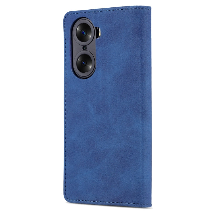 For Honor 60 AZNS Skin Feel Calf Texture Horizontal Flip Leather Phone Case(Blue) by AZNS