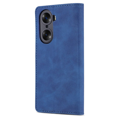 For Honor 60 AZNS Skin Feel Calf Texture Horizontal Flip Leather Phone Case(Blue) by AZNS