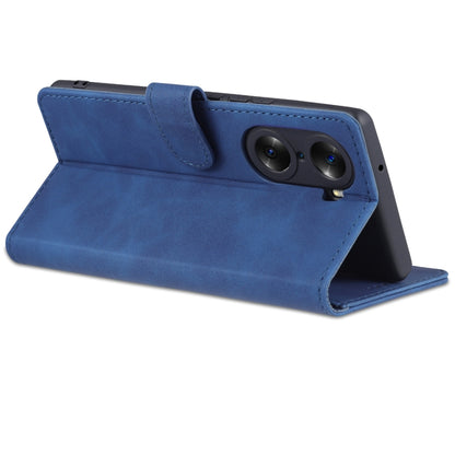 For Honor 60 AZNS Skin Feel Calf Texture Horizontal Flip Leather Phone Case(Blue) by AZNS