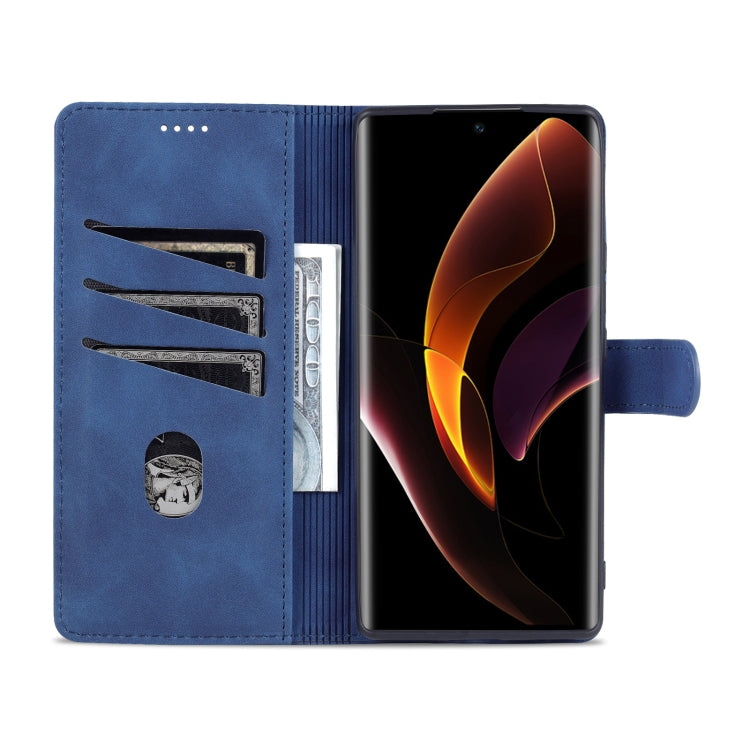 For Honor 60 AZNS Skin Feel Calf Texture Horizontal Flip Leather Phone Case(Blue) by AZNS