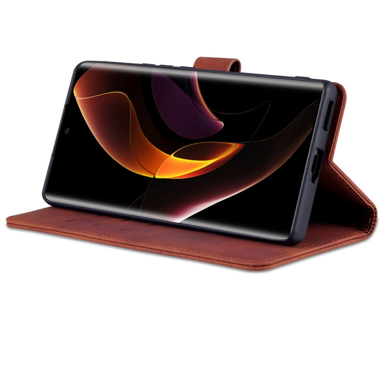 For Honor 60 Pro AZNS Skin Feel Calf Texture Horizontal Flip Leather Phone Case(Brown) by AZNS