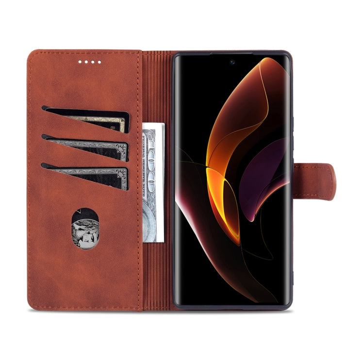 For Honor 60 Pro AZNS Skin Feel Calf Texture Horizontal Flip Leather Phone Case(Brown) by AZNS