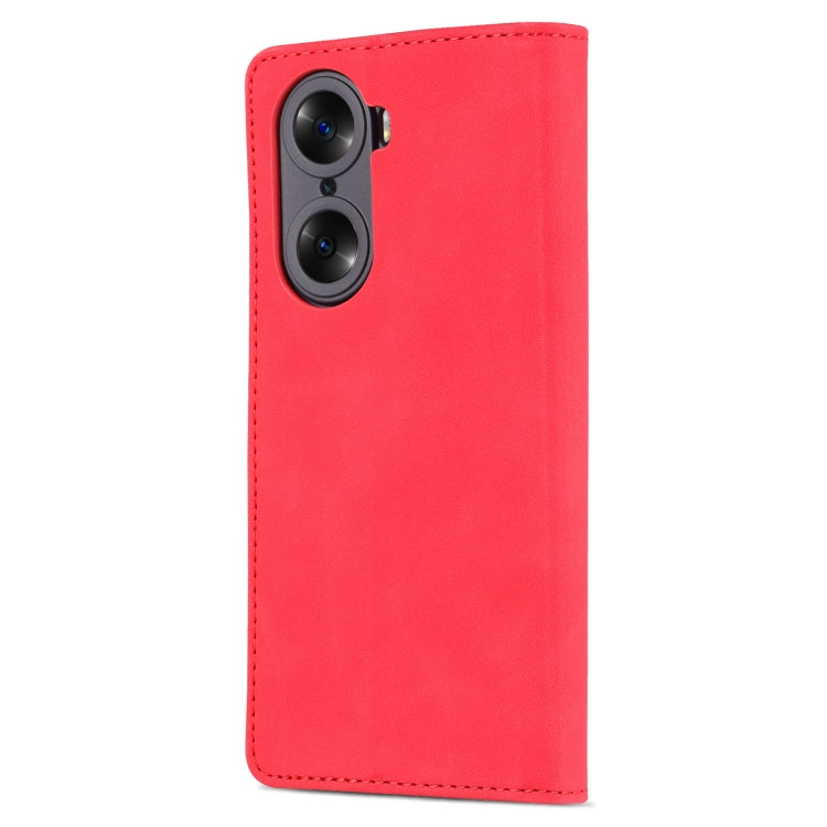 For Honor 60 Pro AZNS Skin Feel Calf Texture Horizontal Flip Leather Phone Case(Red) by AZNS